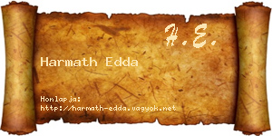 Harmath Edda névjegykártya
